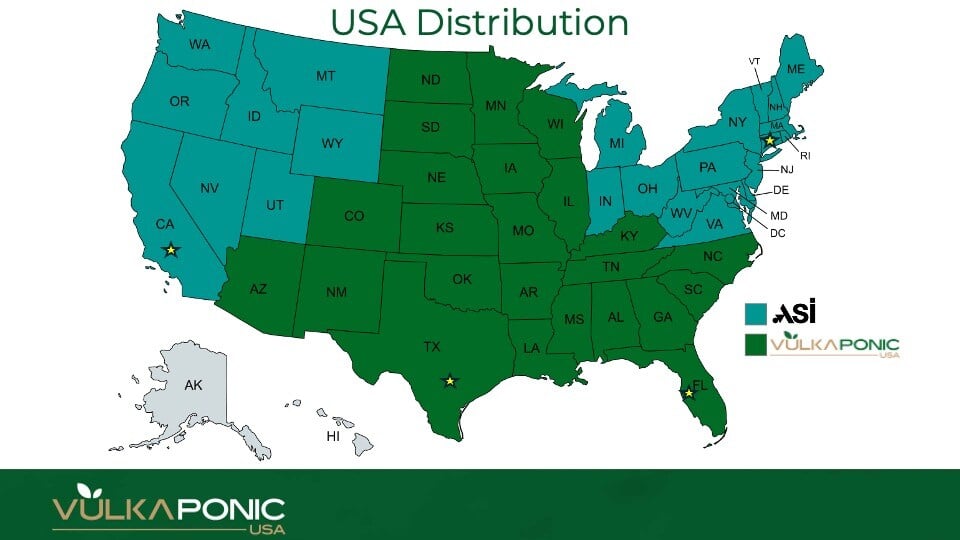 Vulkaponic USA Distribution Map